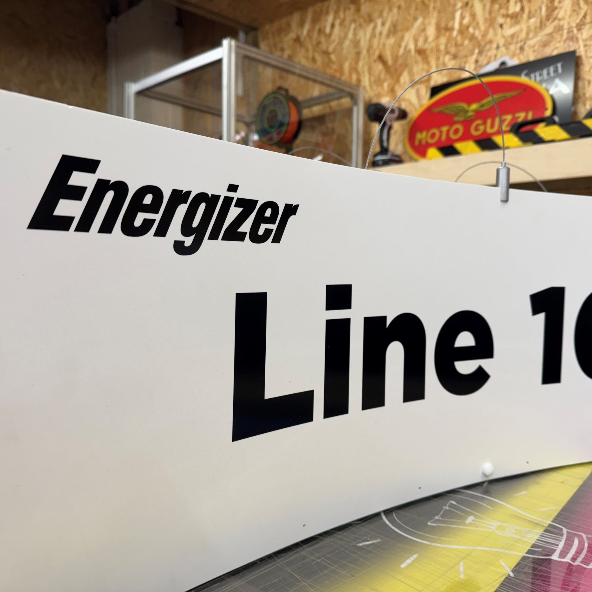 Bespoke Foamex Hanging Signs for Energizer